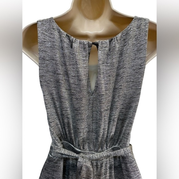 Anthropologie Meadow Rue Womens Alchemist Jumpsuit Metallic Silver Stretch - Picture 11 of 13